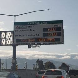 Fastrak - No bridge, no nothin'.  $12 to use a lane.