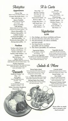 Menu photo 4 Hacienda El Asadero Washington, IN