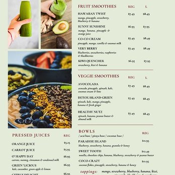 Heavenly Garden Cafe - Smoothies menu - Juice Bars & Smoothies Near Me - Hopewell Junction, New York Heavenly Garden Cafe - Smoothies menu - Juice Bars & Smoothies Near Me - Hopewell Junction, New York