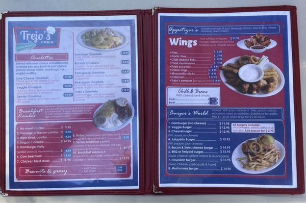 Menu photo 3 Trejo's Diner Clearlake, CA