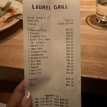 Laurel Grill - Bill - American Near Me - Culver City, California