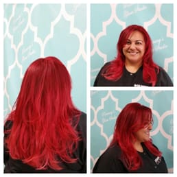 Red ombré, hair cut and styled by Rumany! Love it!!! Red ombré, hair cut and styled by Rumany! Love it!!!