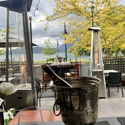 Lake view and wine