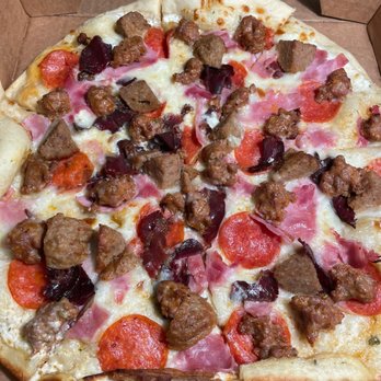 Burattino Brick Oven Pizza - Medium Meat Lovers' Pizza - Pizza Near Me - Carson, California Burattino Brick Oven Pizza - Medium Meat Lovers' Pizza - Pizza Near Me - Carson, California