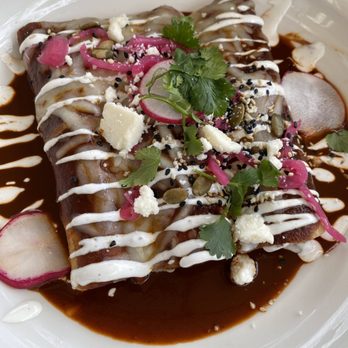 Benchmark - mole enchiladas - New American Near Me - Santa Ana, California