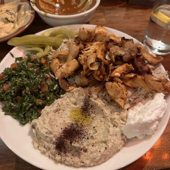 Open Sesame - Chicken shawarma with Baba Ghannouj vn gf & Tabouleh vn r. Best meal I've had in a long time - Mediterranean Near Me - Long Beach, California Open Sesame - Chicken shawarma with Baba Ghannouj vn gf & Tabouleh vn r. Best meal I've had in a long time - Mediterranean Near Me - Long Beach, California
