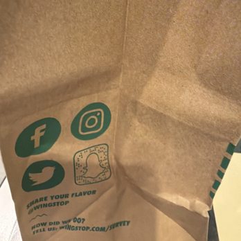 Wingstop - The bag. - Chicken Wings Near Me - Lansing, Michigan Wingstop - The bag. - Chicken Wings Near Me - Lansing, Michigan