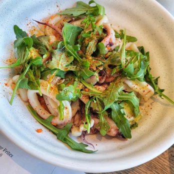 Apolonia - Calamari salad - my fav - Modern European Near Me - Chicago, Illinois