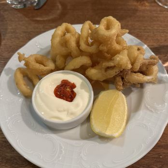 Porzia’s - Calamari fritte with lemon aioli and chili oil - Italian Near Me - Toronto, Ontario