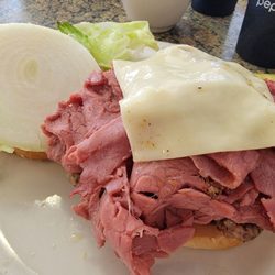 Harry's Corned Beef & Ham - Wayne "Burger" which will satisfy the meat craving for a week!
