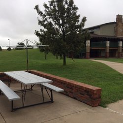 Cross Wind Conference Center - Picnic area and clothesline behind one of the lodges, and the Maybee center.