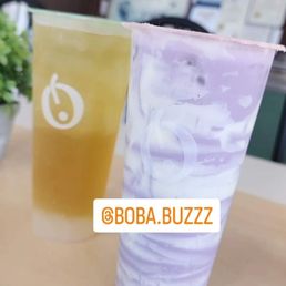 Green tea and taro Green tea and taro
