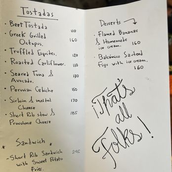 Tostevere - Menu 2024 - Mexican Near Me - San Miguel de Allende, GUA