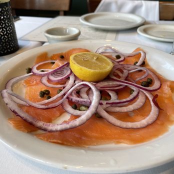 Ca' Dario - Smoked salmon - don't get it. Just like store bought - Wine Bars Near Me - Santa Barbara, California