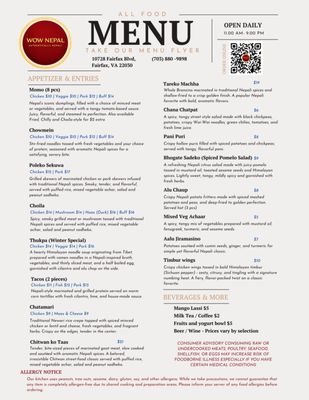 Menu photo 3 Wow Nepal Fairfax, VA Menu photo 3 Wow Nepal Fairfax, VA