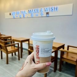 Cheese foam black milk tea - medium, light ice and 50% sweet