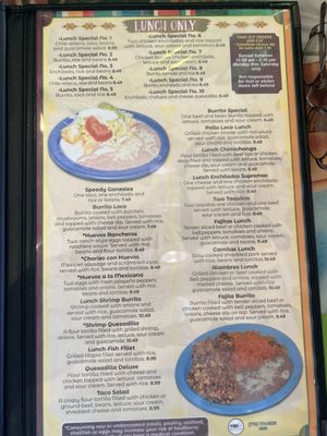 Menu photo 4 Mi Zarape Mexican Restaurant Saline, MI