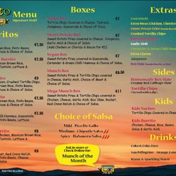 Burrito Box - Summer Menu 2019