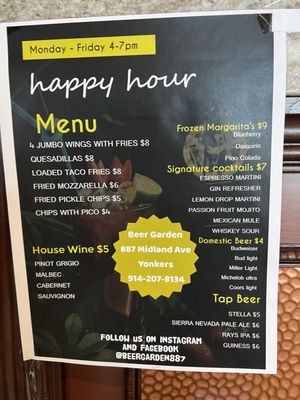 Menu photo 3 Beer Garden Bar and Grill Yonkers, NY Menu photo 3 Beer Garden Bar and Grill Yonkers, NY