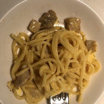 La Terrazza - Pasta carbonara dish but with fish - Italian Near Me - Torbole, Tennessee