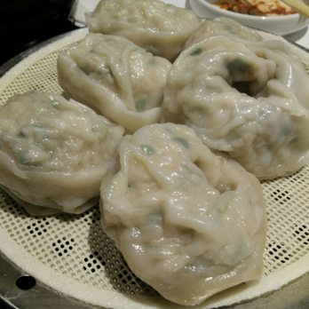 Myungdong - Giant Korean Dumplings (Wang Mandu).  Thin skinned and filled with pork and chives.  So good and homely.  An order is 6 dumplings. - Korean Near Me - Markham, Ontario