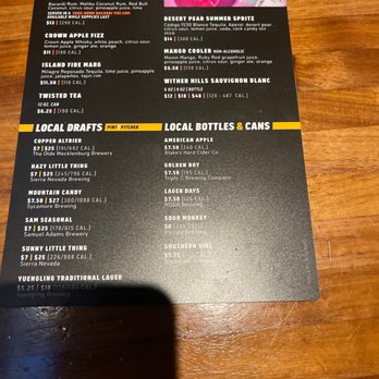 Topgolf - Drink menu - Golf Near Me - Charlotte, North Carolina Topgolf - Drink menu - Golf Near Me - Charlotte, North Carolina