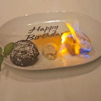 Eddie V's Prime Seafood - Birthday Edition: Banana Foster, pecan ice cream and chocolate cookie - Seafood Near Me - Cherry Hill, New Jersey Eddie V's Prime Seafood - Birthday Edition: Banana Foster, pecan ice cream and chocolate cookie - Seafood Near Me - Cherry Hill, New Jersey