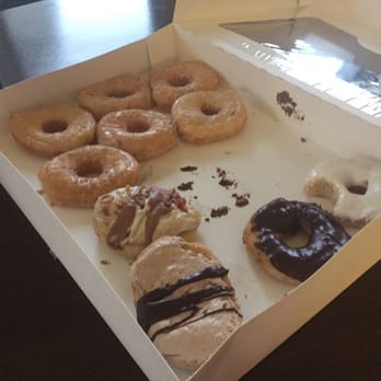 Beiler's Bakery - 6 glazed, one maple bacon, one chocolate mousse, one chocolate iced, vanilla iced, and two already gone.... - Bakeries Near Me - Philadelphia, Pennsylvania