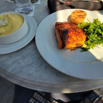 RH Rooftop Restaurant at RH Oak Brook - Salmon and potato puree - Breakfast & Brunch Near Me - Oak Brook, Illinois RH Rooftop Restaurant at RH Oak Brook - Salmon and potato puree - Breakfast & Brunch Near Me - Oak Brook, Illinois