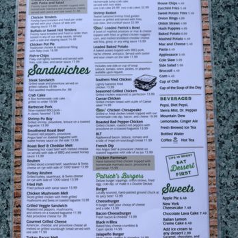 Patrick's - Menu - American Near Me - Cumberland, Maryland