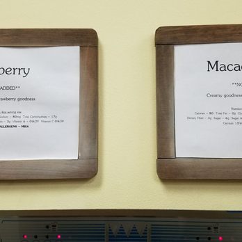 Aloha Yogurt - Macadamia nut - lowest in calories, highest in protein. Love that they include the macros! - Ice Cream & Frozen Yogurt Near Me - Tempe, Arizona