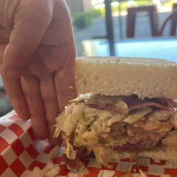 Half of the RUEBENATOR (no tomato). Messy and delicious!!