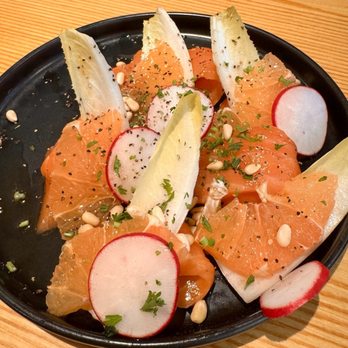 Tendon Kohaku - Endive Salmon Carpaccio - Japanese Near Me - Bellevue, Washington