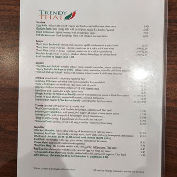 Trendy Thai - Menu - Thai Near Me - Irwindale, California Trendy Thai - Menu - Thai Near Me - Irwindale, California