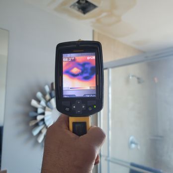 Genesis - #Thermal image #wet ceiling @the emerald condos Galveston #Texas #broken plumbing supply line #flood - Carpet Cleaning Near Me - Galveston, Texas