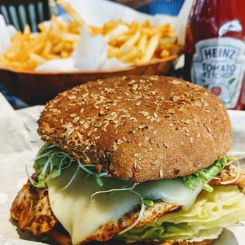Firestone Grill - Chicken breast sandwhich + avocado. Basket of fries can be shared between at least 2 peeps! - Barbeque Near Me - Bakersfield, California