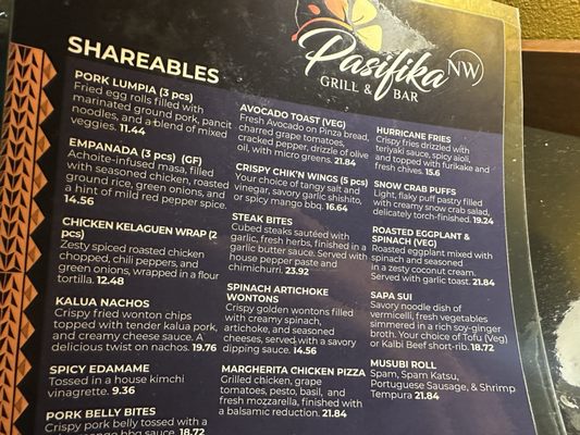 Menu photo 5 Pasifika NW Grill and Bar Tukwila, WA