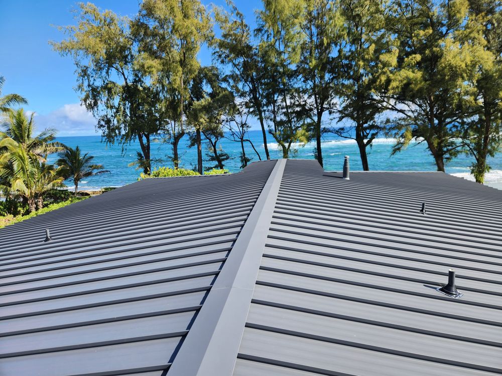 Slide of Metal Roof Pros-Kaua'i Roof Installers
