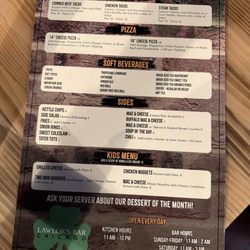 Lawlor's Bar - Menu