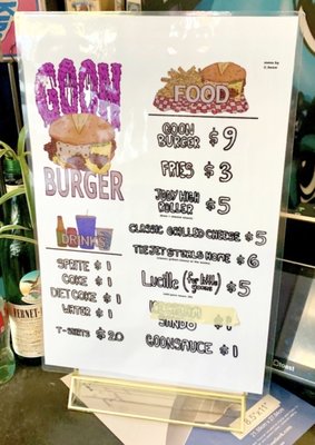 Menu photo 4 Goon Burger Vancouver, WA