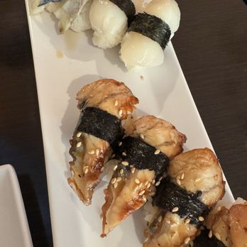 JJ Sushi - Mackerel, Scallop, and Eel Nigiri - Sushi Bars Near Me - Sparks, Nevada JJ Sushi - Mackerel, Scallop, and Eel Nigiri - Sushi Bars Near Me - Sparks, Nevada