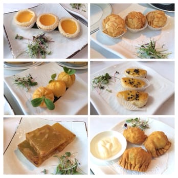 Bright Courtyard Club - egg tarts, almond/prawn balls, duck meat filled pumpkin ball, venison puff, panfried waterchestnut pudding, prawn/mango dumpling - Cantonese Near Me - London, XGL Bright Courtyard Club - egg tarts, almond/prawn balls, duck meat filled pumpkin ball, venison puff, panfried waterchestnut pudding, prawn/mango dumpling - Cantonese Near Me - London, XGL