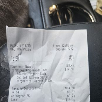We, The Pizza - Ballston - Ordered Capitol and Margherita. Accidentally given the wrong slice. - Pizza Near Me - Arlington, Virginia We, The Pizza - Ballston - Ordered Capitol and Margherita. Accidentally given the wrong slice. - Pizza Near Me - Arlington, Virginia