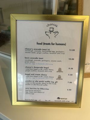 Menu photo 2 Chance’s Coffee San Diego, CA