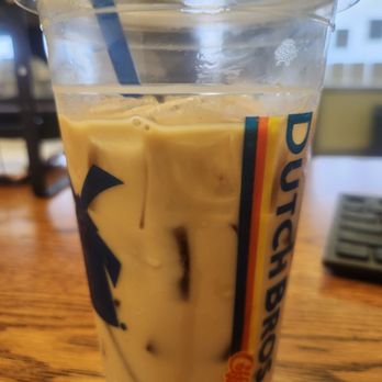 Dutch Bros Coffee - 1 of their Nitro Cold brews. WAY too much ice. Can barely taste the coffee. - Juice Bars & Smoothies Near Me - Eastvale, California Dutch Bros Coffee - 1 of their Nitro Cold brews. WAY too much ice. Can barely taste the coffee. - Juice Bars & Smoothies Near Me - Eastvale, California