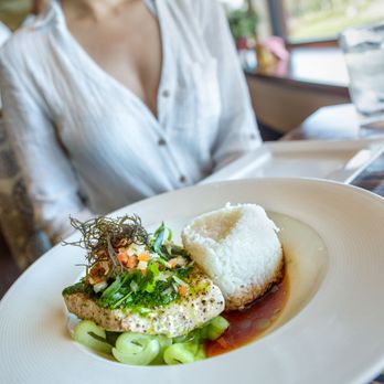 Roy's Kaanapali - Euro-Asian Jade Pesto Steamed Fish $21 "sizzling peanut oil, baby bok choy" - Hawaiian Near Me - Lahaina, Hawaii Roy's Kaanapali - Euro-Asian Jade Pesto Steamed Fish $21 "sizzling peanut oil, baby bok choy" - Hawaiian Near Me - Lahaina, Hawaii