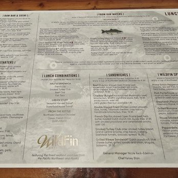 WildFin American Grill - Menu - Seafood Near Me - Tacoma, Washington WildFin American Grill - Menu - Seafood Near Me - Tacoma, Washington