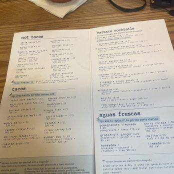Bartaco - Menu - Mexican Near Me - Tampa, Florida Bartaco - Menu - Mexican Near Me - Tampa, Florida