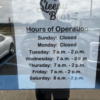 Sleepy Bear Food + Drink - Hours of operation - Breakfast & Brunch Near Me - Wiggins, Mississippi Sleepy Bear Food + Drink - Hours of operation - Breakfast & Brunch Near Me - Wiggins, Mississippi