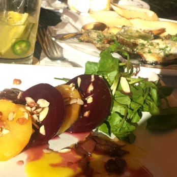Ulele - Trifecta, poached pear and beet salad, charbroiled oysters and ring of fire with no sweet juices. - New American Near Me - Tampa, Florida Ulele - Trifecta, poached pear and beet salad, charbroiled oysters and ring of fire with no sweet juices. - New American Near Me - Tampa, Florida